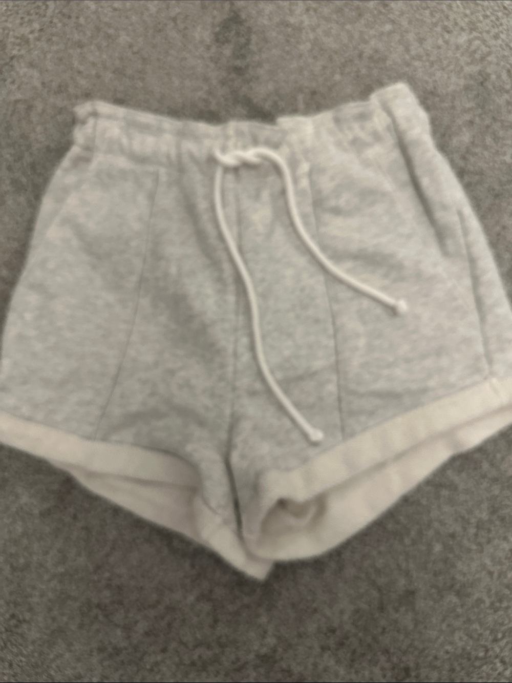 Abercrombie & Fitch Heather Gray Athletic Drawstring Shorts